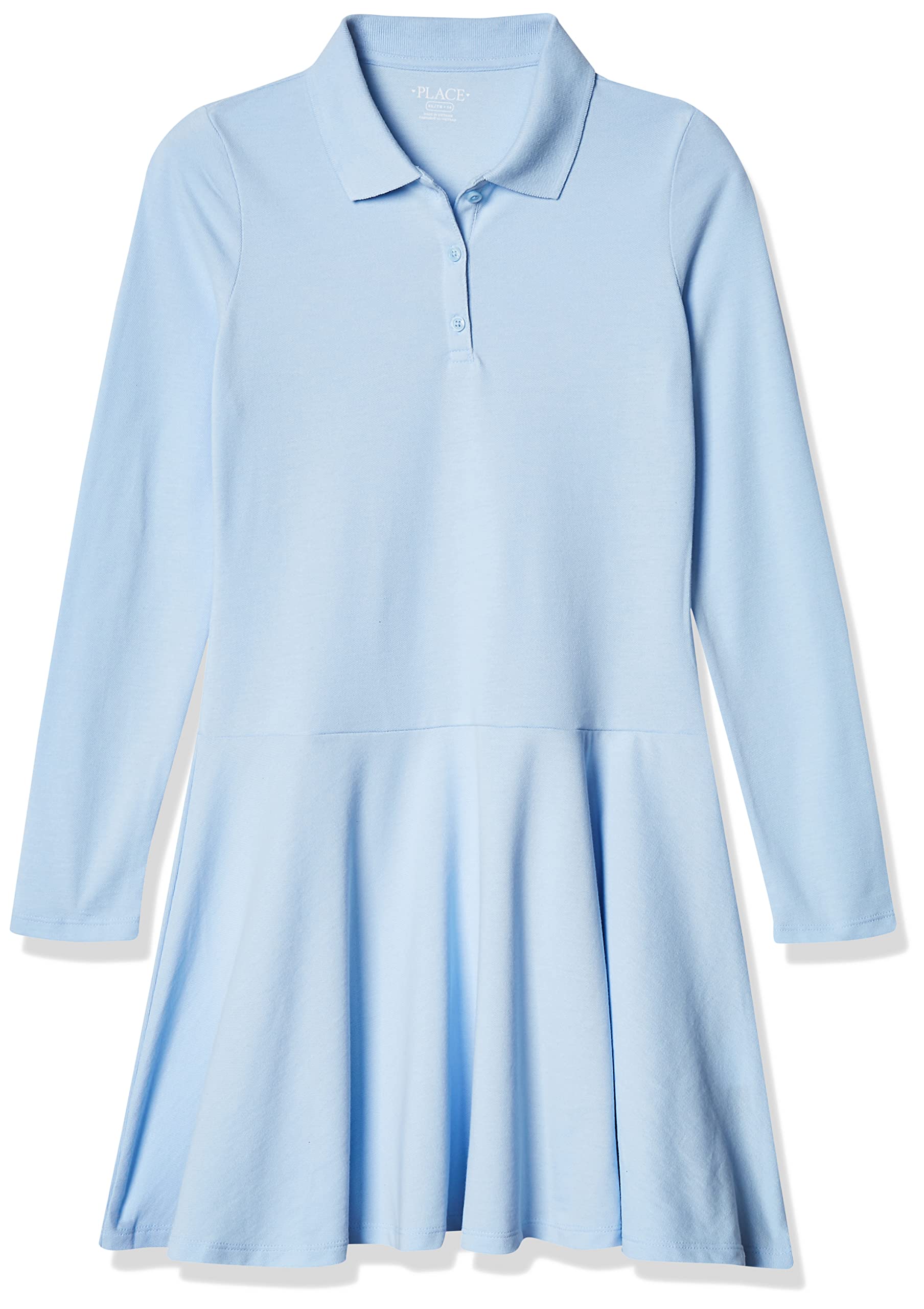 The Children's Place Big Girls' Long Sleeve Polo Dress