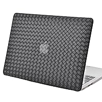 PU Woven Textured Laptop Case Compatible with MacBook Case for Air13 /Pro13/RITIAN 13/13.6Air/15Air 14/16Pro,13 14 15 16Inch (Black-PU,13.3 Retina (A1425/A1502))