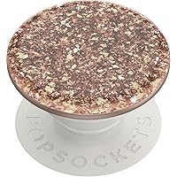 PopSockets Phone Grip with Expanding Kickstand, Glitter - Foil Confetti Rose Gold