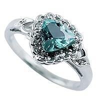 Carillon 1.33 Carat Blue Apatite Trillion Shape Natural Non-Treated Gemstone 925 Sterling Silver Ring Engagement Jewelry for Women & Men