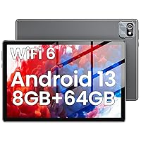 Android 13 Tablet 2024, 8GB+64GB 1TB Expand 10 Inch Android Tablet Computer with, 7000mAh Battery, 2.4G+5G Wi-Fi 6, 2MP+8MP Dual Camera, Bluetooth, 1280 * 800 FHD IPS Touch Screen