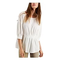 Alfani Womens Cinched Front Pullover Blouse