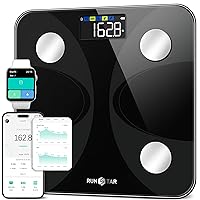 Smart Scale for Body Weight and Fat Percentage, RunSTAR High Accuracy Digital Bathroom Scale FSA or HSA Eligible with LED Display for BMI 13 Body Composition Analyzer Sync with Fitness App