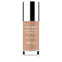 Neutrogena Hydro Boost Hydrating Tint with Hyaluronic Acid, Lightweight Water Gel Formula, Moisturizing, Oil-Free & Non-Comedogenic Liquid Foundation Makeup, 40 Nude Color, 1.0 fl. oz