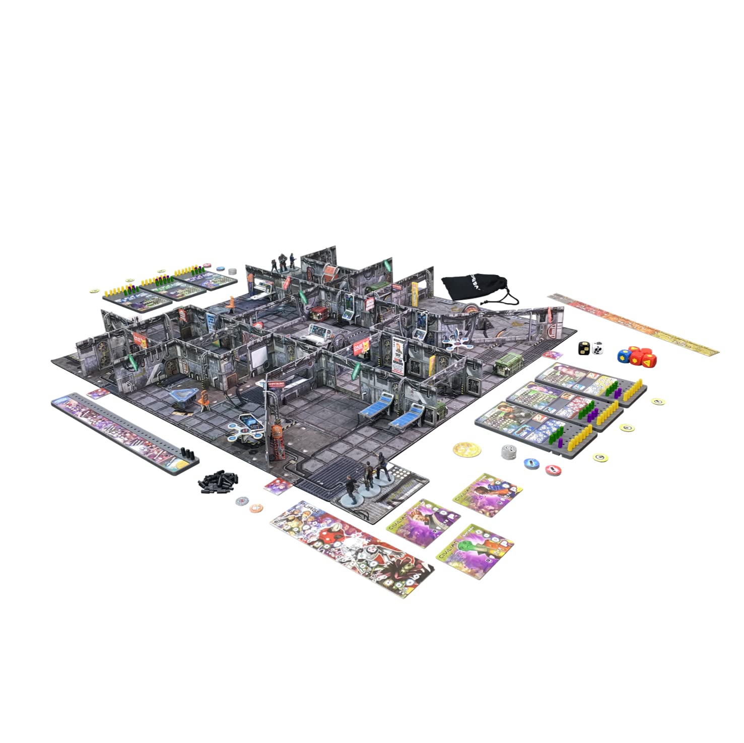 Battle Systems BSGCSC001 Core Space Starter Set - 20 x 28mm Miniatures - Board Game - Neoprene Gaming Mat - Modular 3D Terrain