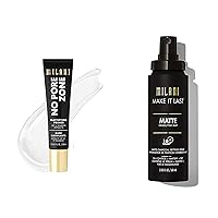 Milani No Pore Zone Mattifying Primer and Make it Last Charcoal Matte Setting Spray