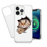 Cat Phone Case Kitty Cover for iPhone 13 Pro, 12 Pro, 11 Pro, XR, XS, SE, 8, 7, 6 for Samsung A12, S20, S21, A40, A71, A51, for Huawei P20, P30 Lite A013_5