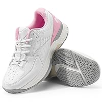 FitVille Wide Pickleball Shoes for Women Tennis Court Shoes with Arch Support for Flat Feet