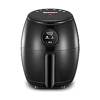 Elite Gourmet EAF-2612DX Personal 2.1Qt Compact Space Saving Programmable Hot Air Fryer, Oil-Less Healthy Cooker, Timer & Temperature Controls, 1000W, Black