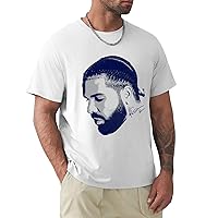 Hip Hop Shirt Men's Round Neck Short-Sleeve Cotton T-Shirts Fashion Graphic Tee Tops
