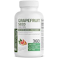 Bronson Grapefruit Seed Extract 500 MG per Serving Citrus Paradisi Supports Immune Health & Helps Maintain a Healthy Gastrointestinal Tract - Non-GMO, 360 Vegetarian Capsules