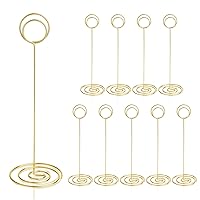 Table Number Holders 10Pcs - 8.75 inch Place Card Holder Tall Table Number Stands for Wedding Party Graduation Reception Restaurant Home Centerpiece Decorations Office Memo (Gold)