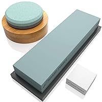 Sharp Pebble Knife Sharpening Stones Kit with 400/1000 and Axe Stone with Flattening Stone
