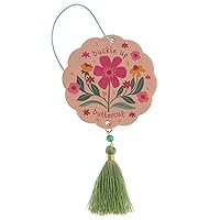 Karma, Essential Oil Air Freshener for Cars Set of 2, Home & Office - Colorful Decorative Hanging Air Freshener with Tassel, Buttercup Vanilla Scented