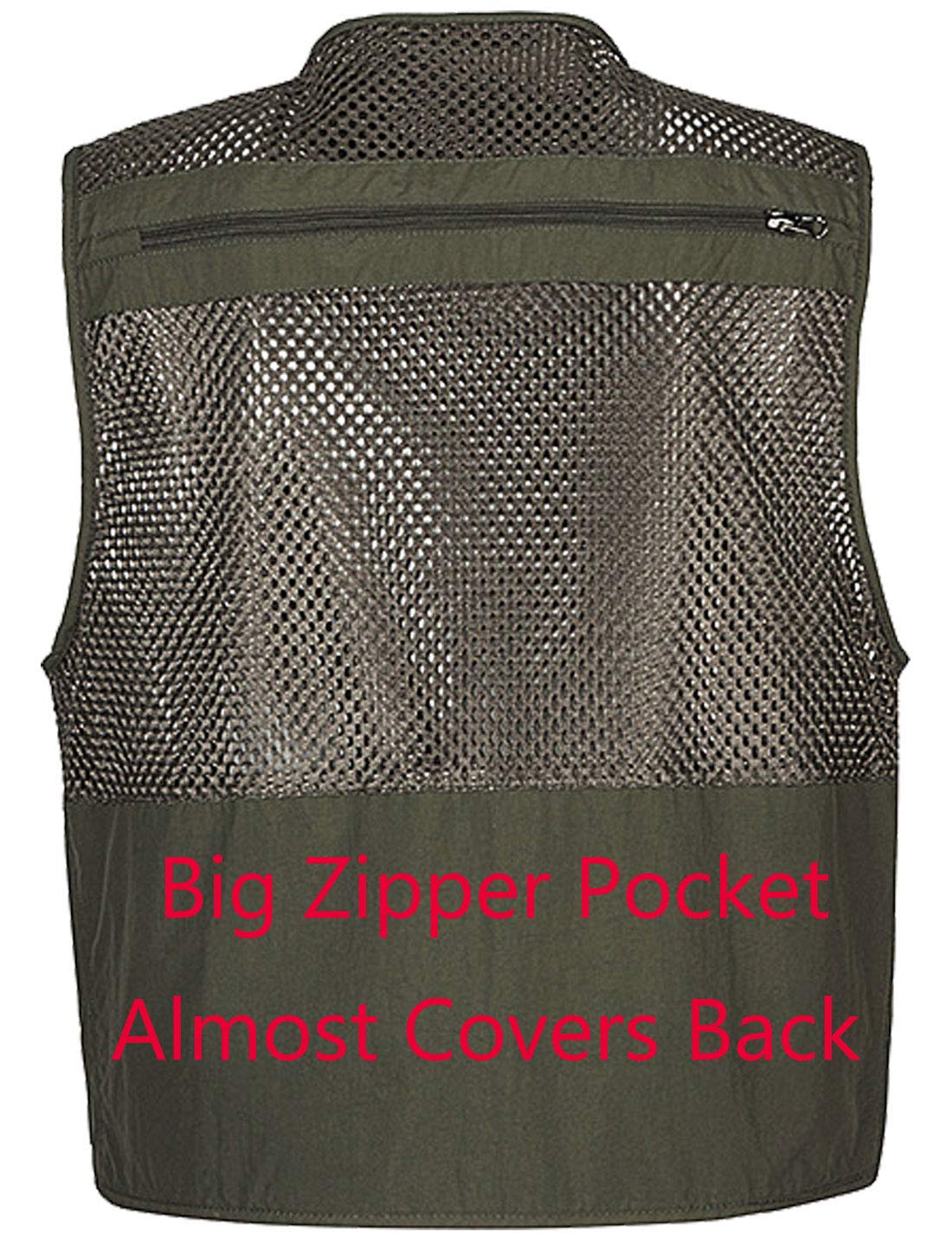Flygo Mens Summer Outdoor Work Safari Fishing Travel Photo Vest with Pockets