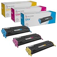 LD Products Remanufactured Toner Cartridge Replacement for HP 124A (Cyan, Magenta, Yellow, 3-Pack) Compatible with HP Color Laserjet | Laserjet: 1600 2600n 2605dn 2605dtn CM1015mfp CM1017mfp