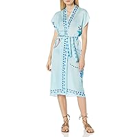 Gottex womens Short Sleeve Belted Kimono Wrap Swimsuit Cover Up