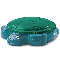 little tikes 174094E3 Turtle Sandbox-Sandpit Games Safe & Portable Summer, Paddling Pool and Outdoor Storage Box Encourages Creative Play Garden Toy for Kids Aged 12 Months+, Black