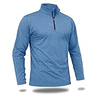 Boladeci Men's Quarter Zip Pullover Premium Fleece Lined Long Sleeve Golf Shirts for Men Midweight 1/4 Half Zip Sweatshirts