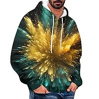 Mens Fleece Hoodies Oversized Casual Stylish Cool Y2K Grunge Sweatshirts with Pocket (S-6X)