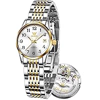 OLEVS Women's Self-Winding Watches with Stainless Steel Band, Luxury Small Wrist Watch for Women