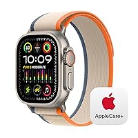 Apple Watch Ultra 2 GPS + Cellular 49mm Titanium Case with Orange/Beige Trail Loop - S/M with AppleCare+ (2 Years)
