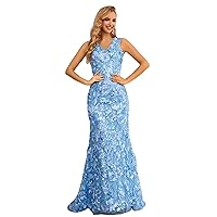 Women Lace Long Printed Evening Dress Strapless Evening Gowns