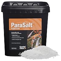ParaSalt Outdoor Pond & Water Garden Rock Salt Crystals, Anti Fish Parasite, Beneficial Stress Reducing & Slime Coat Treatment, Natural Aquatic Additive, Koi, Plants & Pet Safe, 10 lbs