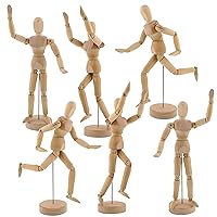 US Art Supply Wood Artist Drawing Manikin Articulated Mannequin with Base  and Flexible Body - Perfect for Drawing The Human