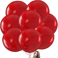 Prextex Red Giant Balloons - 8 Jumbo 36