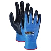 MAGID Dry Grip Level A2 Cut Resistant Work Gloves, 12 PR, Polyurethane Coated, Size 6/XS, 15-Gauge Hyperon Shell, Reusable, Blue, (CT500)