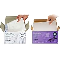 100 Commode Liners + 100 Lavender Scented Super Absorbent Pads - Universal Fit Disposable Bedside Commode Liners with Pads for Adult Commode Chairs or Portable Toilets