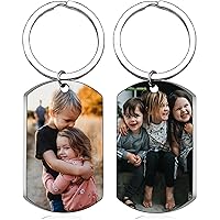 Personalized Double-sided Photo Text+Icons Keychain Drive Safe Boy Girlfriend Pet Memorial Anniversary Custom Keychain Gifts