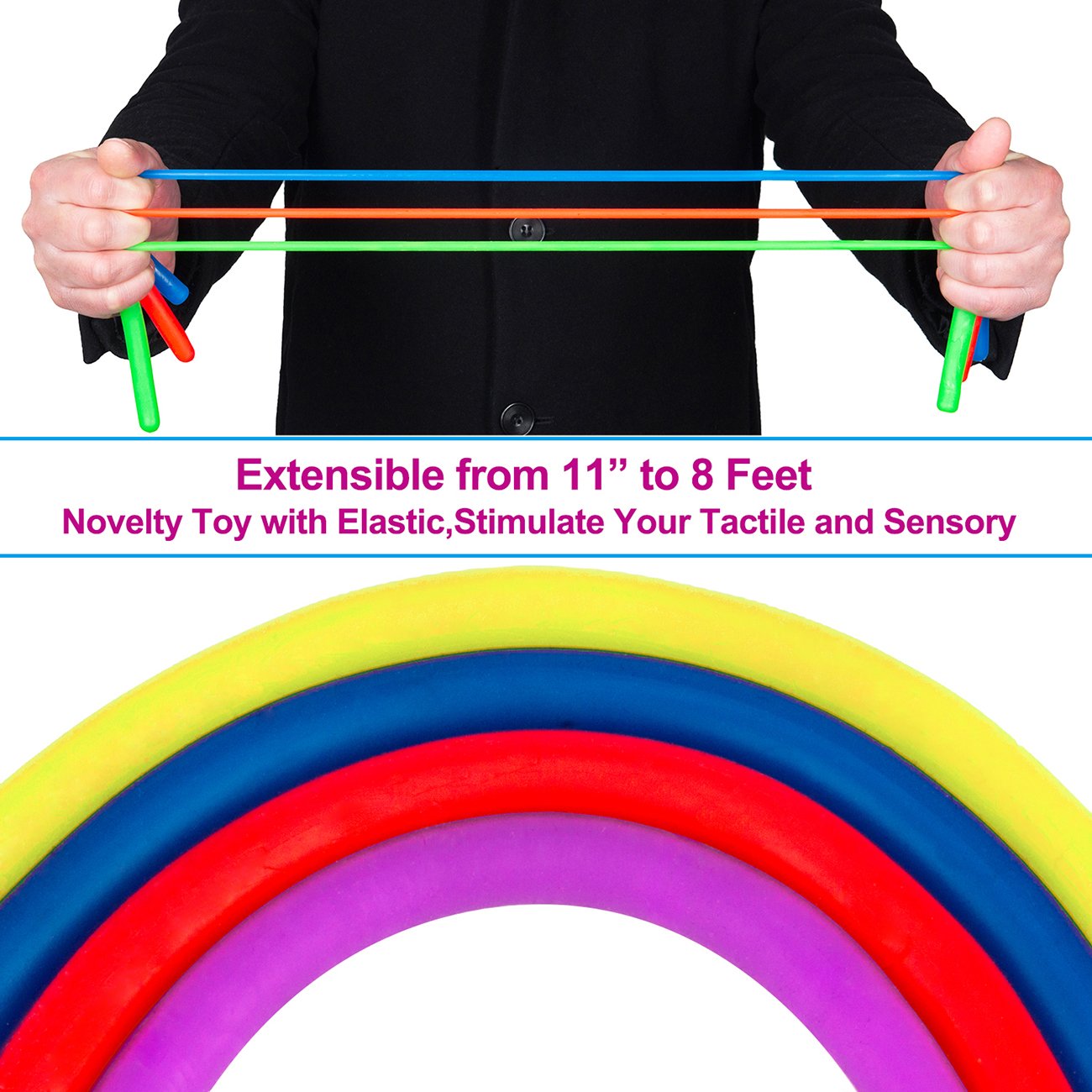 ELONGDI Sensory Fidget Toys Set [ 21 Pack ] Bundle Sensory Toys Set - Fidget Pad/Mochi Toys/Squeeze-a-Bean/Magic Ball/Stretchy Strings/Bike Chain/Mesh Marble/Squeeze Toys/Fluffy Slime