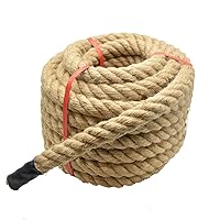 1 1/2 Inch x 100ft Jute Rope Natural Thick Heavy Hemp Rope Nautical Ropes Twisted Manila Rope for Crafts, Climbing, Bundling,Anchor, Hammock, Nautical, Cat Scratching Post, Tug of War, Decorate