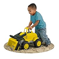 American Plastic Toys Kids’ Gigantic Loader Truck, Made in USA, Tilting Loading Dump Bucket, Knobby Wheels, & Metal Axles for Indoors & Outdoors, Haul Sand, Dirt, or Toys, Ages 2+ (Color May Vary)