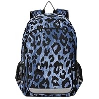ALAZA Blue Leopard Animal Print Casual Backpack Travel Daypack Bookbag