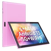 YQSAVIOR 10 inch Tablet, Android 13 Tablet PC, 6GB RAM 64GB ROM Tablets, 2.0GHz Processor, 1280×800 HD IPS Screen, Bluetooth, Dual Camera, Dual Speaker, WiFi 6 Tablet Computer 6000 mAh, Pink