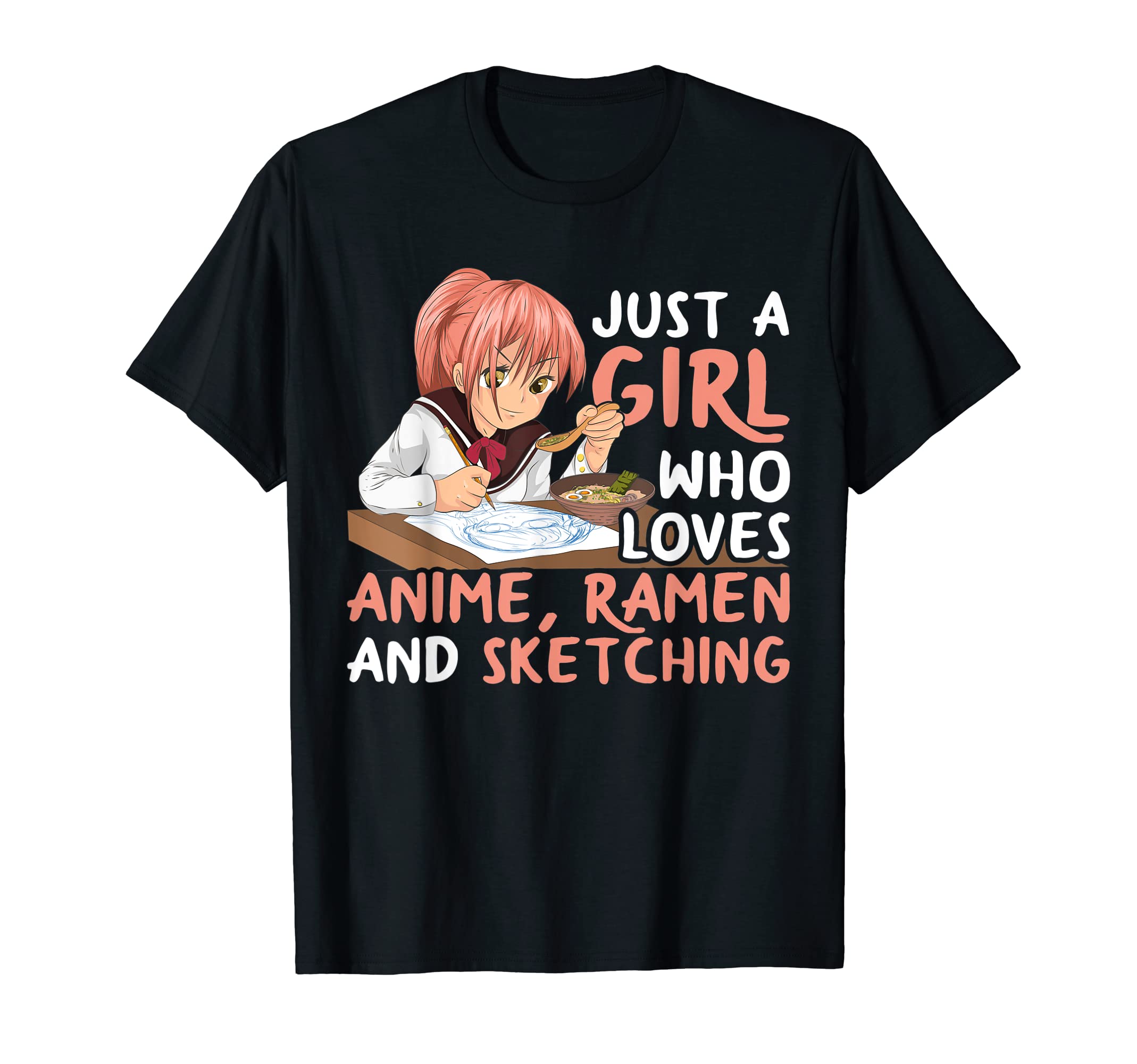 Mua Just A Girl Who Loves Anime Ramen And Sketching Japan Anime T-Shirt  trên Amazon Mỹ chính hãng 2023 | Giaonhan247