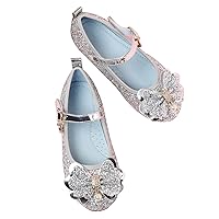 Girls' Flat Dress Shoes Princess Costume Rhinestone Slip-On Shoes Ballet Flats Young