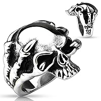 Dragon Claw Skull Stainless Steel Men's Ring Size 9-13 (Sold Individually)