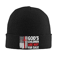 God's Children are Not Sale Funny Beanie Hat Winter Soft Slouchy Knit Skull Caps Gift Men Women