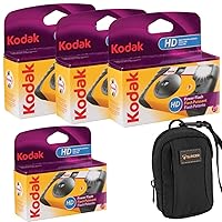 Kodak Power Flash 35mm Single Use Camera Bundle (4-Pack) (4 Items)