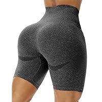 SEASUM Women Butt Lifting Biker Shorts Workout Gym Contour Seamless Shorts High Waisted Booty Leggings Squat Proof