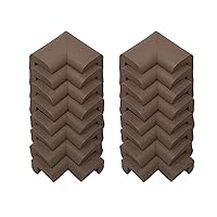 KidKusion Corner Cushion | Made in USA | Brown | 16 Pack | Furniture and Corner Protection