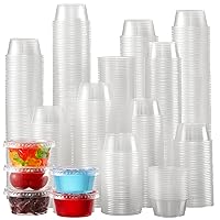 [650 Sets - 2 Oz ] Jello Shot Cups, Small Plastic Containers with Lids, Airtight and Stackable Portion Cups, Salad Dressing Container, Dipping Sauce Cups, Condiment Cups for Lunch, Party to Go, Trips