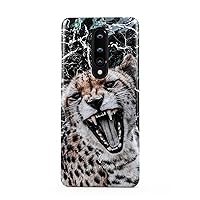 BURGA Phone Case Compatible with OnePlus 8 - Hybrid 2-Layer Hard Shell + Silicone Protective Case -Insidious Jaguar Savage Wild Cat- Scratch-Resistant Shockproof Cover