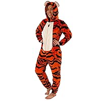 Disney Tigger Onesie Winnie The Pooh Adults | Womens Onesies | Fleece Character Onesie for Adults | Sizes Small to XX-Large | Official Winnie The Pooh Merchandise | XX-Large Orange