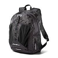 Eddie Bauer Stowaway Packable Backpack 30L w/ 2 Mesh Side Pockets and Water Resistant, Onyx, One Size