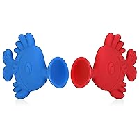 Silly Kissing Fish Interactive Suction Toys, 2 Pack, Red/Blue